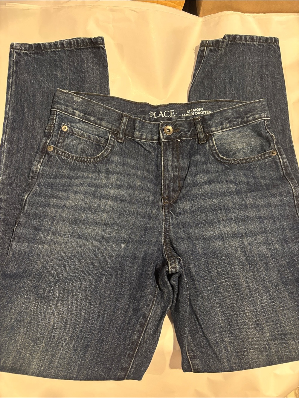 The Children's Place Dark Blue Straight-Leg Denim Jeans